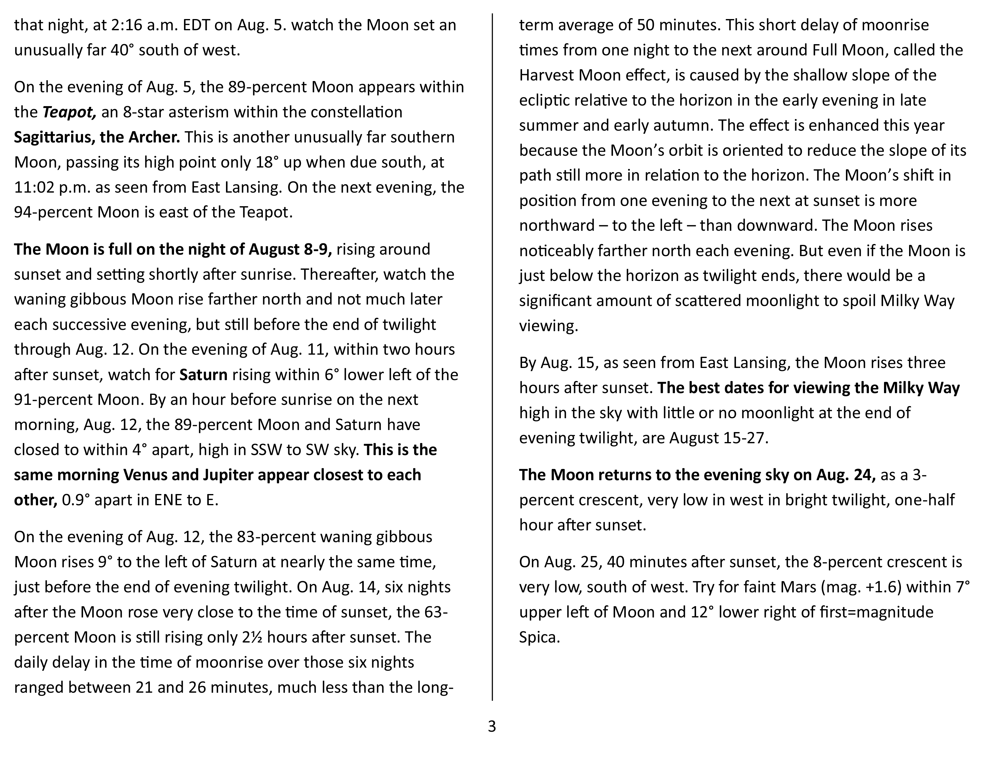 Extra Content for August 2025