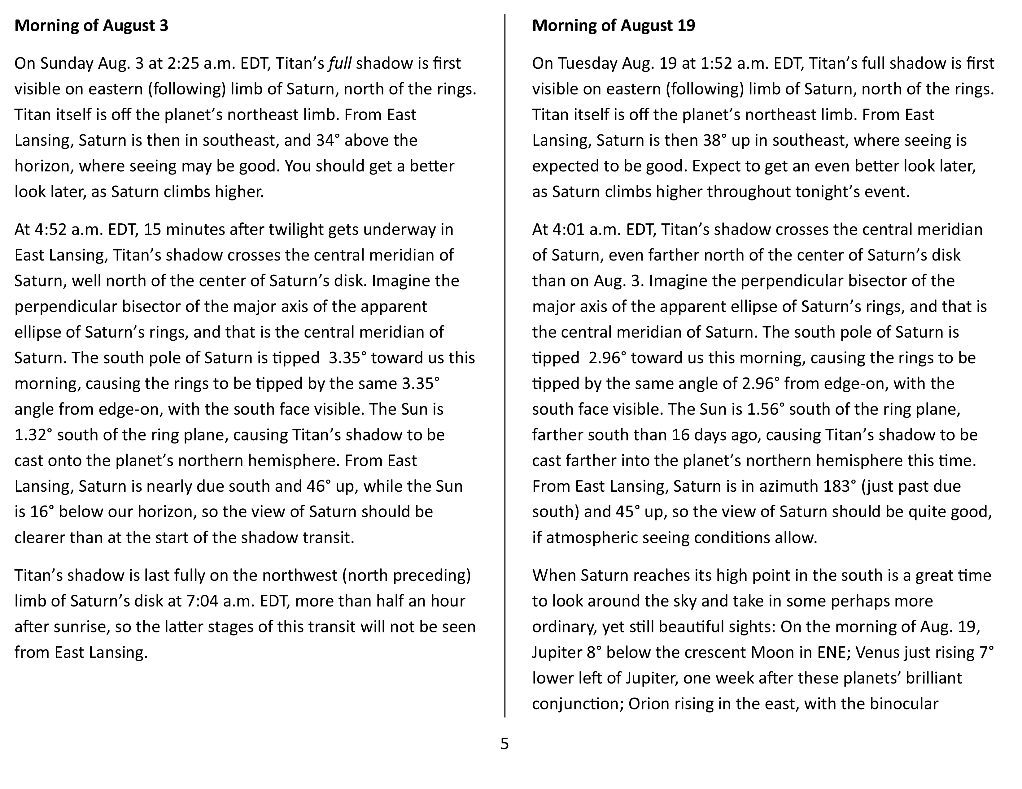 Extra Content for August 2025