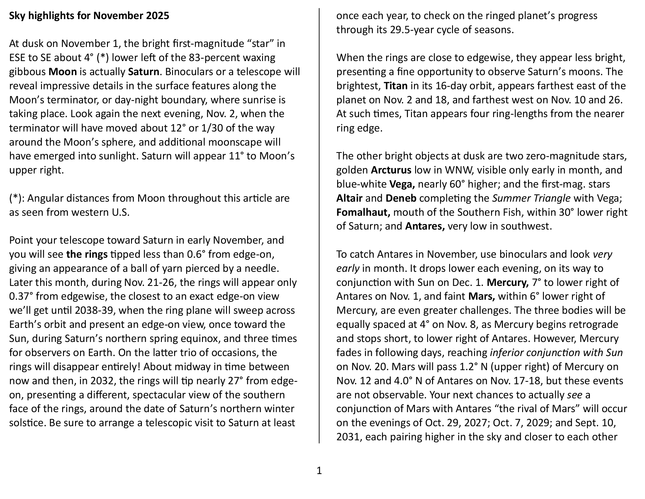 Extra Content for November 2025