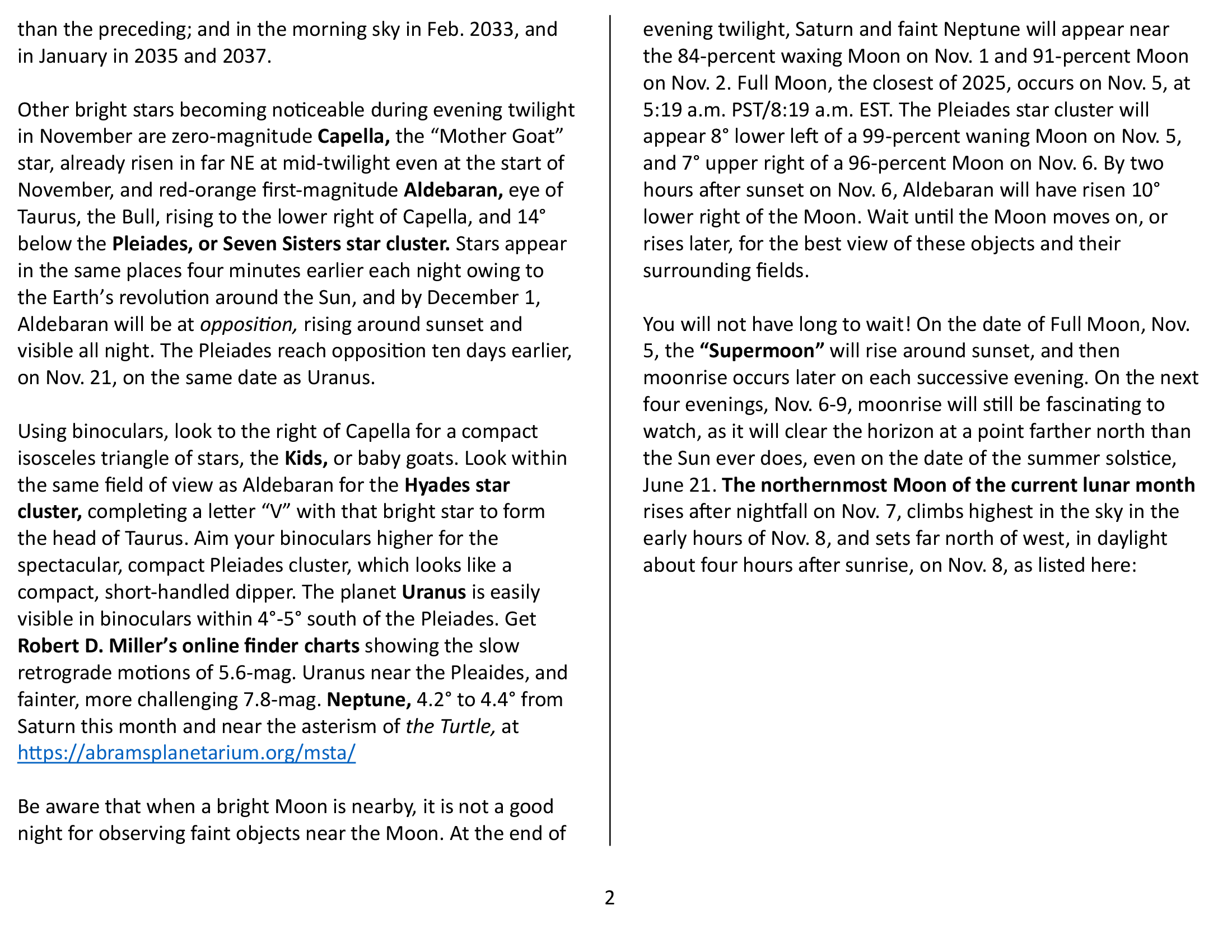 Extra Content for November 2025