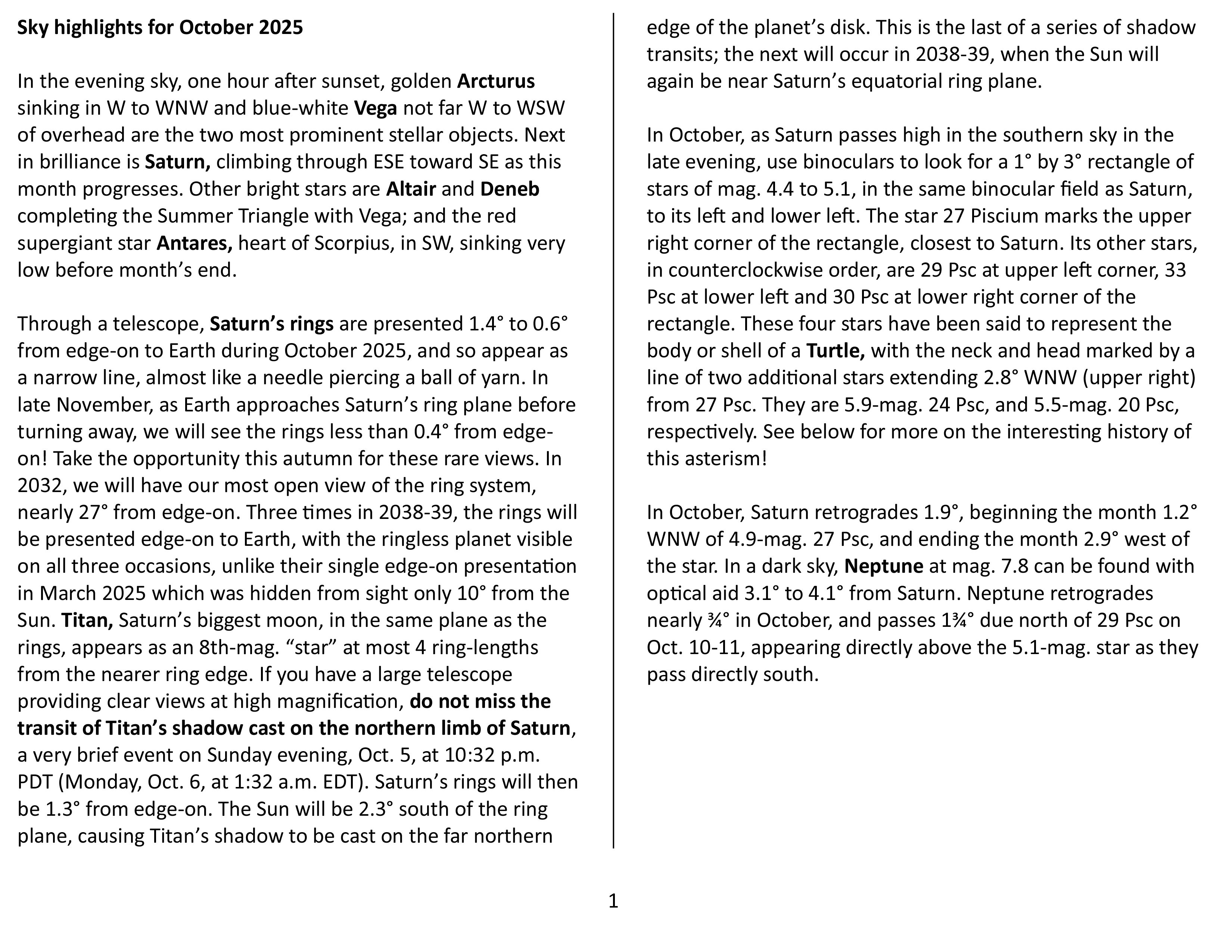 Extra Content for October 2025